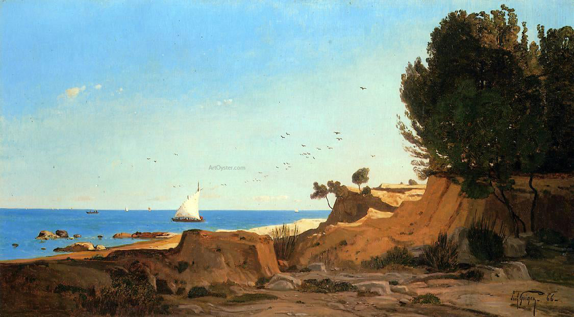  Paul-Camille Guigou Around the Cap-Couronne near Marseille - Hand Painted Oil Painting