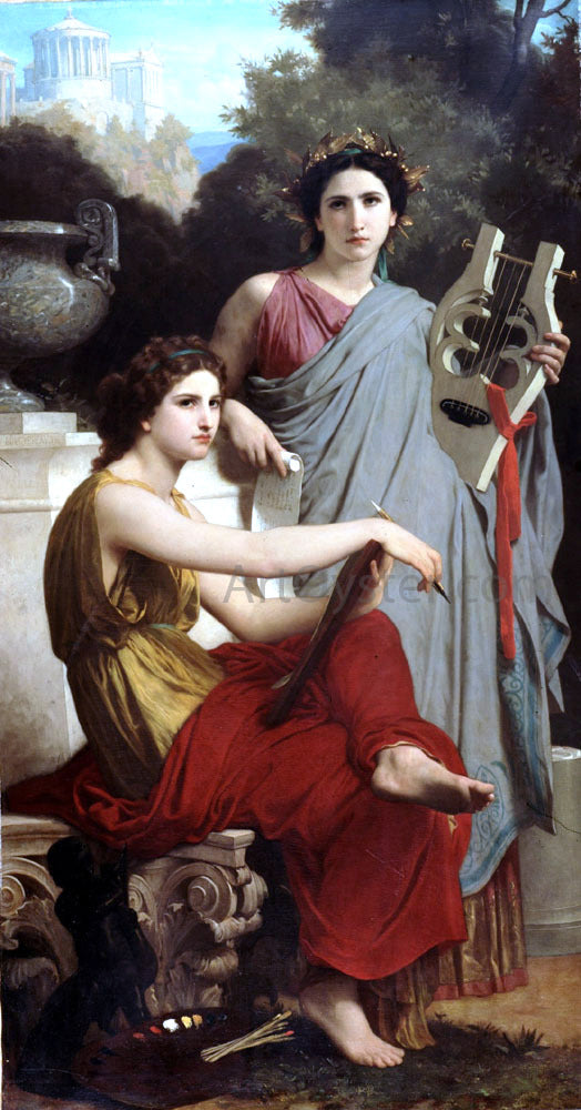  William Adolphe Bouguereau Art et Littarature (also known as Art and Literature) - Hand Painted Oil Painting