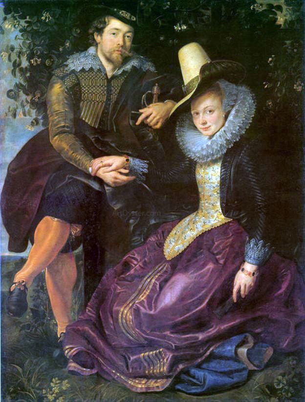  Peter Paul Rubens Artist and His First Wife, Isabella Brant, in the Honeysuckle Bower - Hand Painted Oil Painting