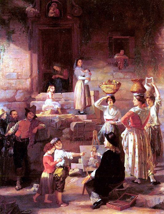  James Edward Freeman Artist Sketching In The Roman Campagna - Hand Painted Oil Painting