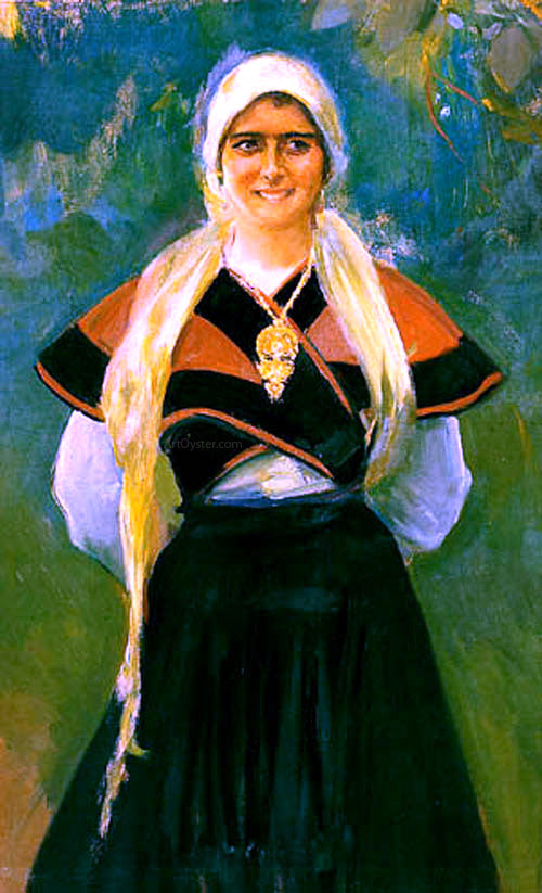  Joaquin Sorolla Y Bastida Asturiana - Hand Painted Oil Painting