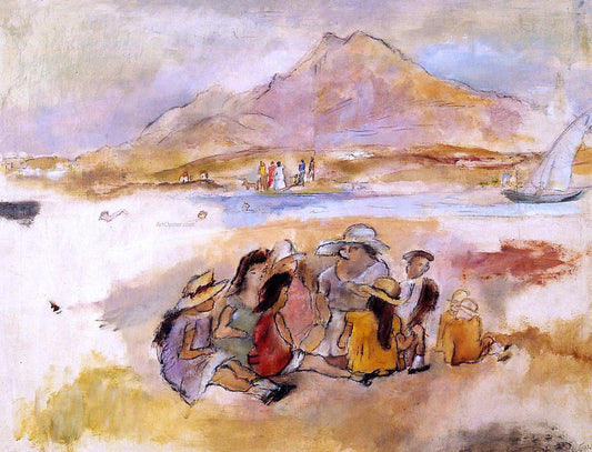  Jules Pascin At La Goulette - Hand Painted Oil Painting