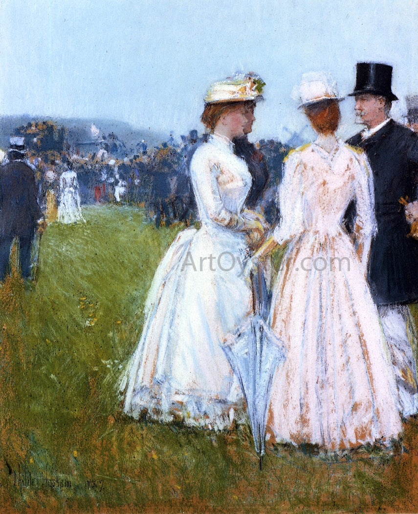  Frederick Childe Hassam At the Grand Prix in Paris - Hand Painted Oil Painting