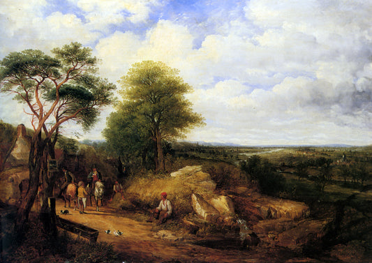  James Holland At The Old Fir Tavern on the Derwent Derbyshire - Hand Painted Oil Painting