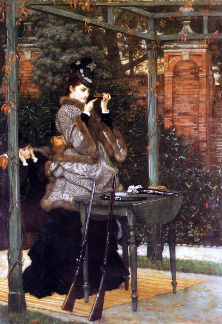  James Tissot At the Rifle Range - Hand Painted Oil Painting
