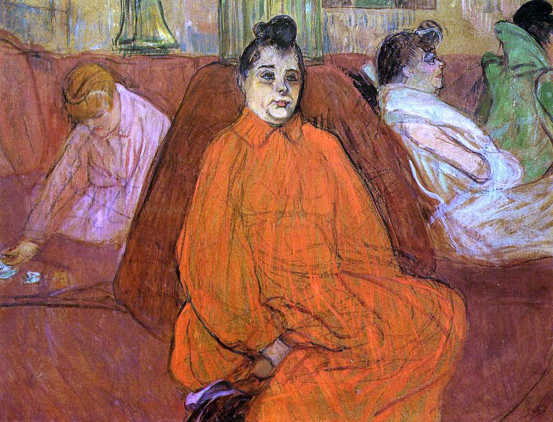  Henri De Toulouse-Lautrec At the Salon, the Divan - Hand Painted Oil Painting