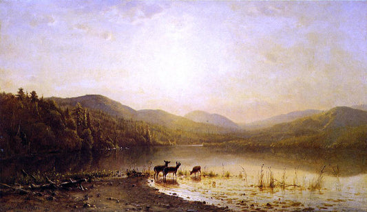  James McDougal Hart At the Water's Edge - Hand Painted Oil Painting