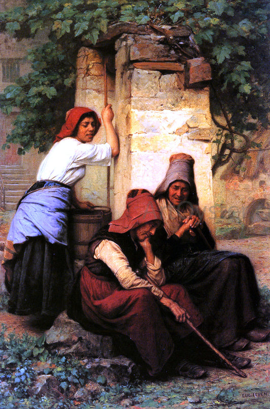  Jacques-Eugene Feyen At The Well - Hand Painted Oil Painting