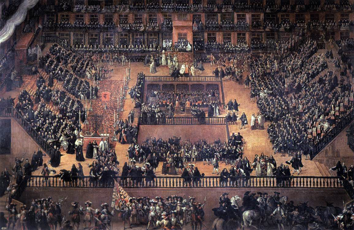  Francisco Rizi Auto-da-fe on Plaza Mayor, Madrid - Hand Painted Oil Painting