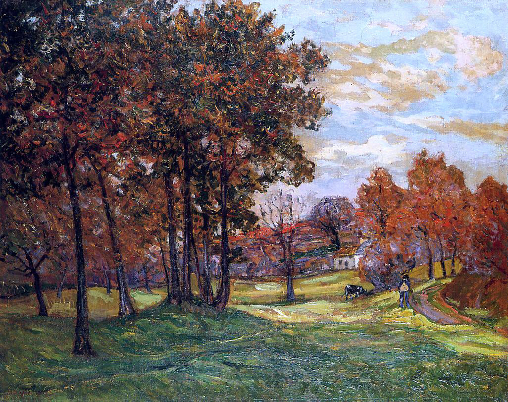  Maxime Maufra Autumn Landscape at Goulazon, Finistere - Hand Painted Oil Painting
