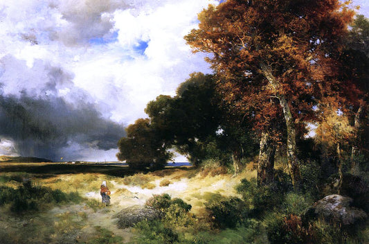  Thomas Moran Autumn, Peconic Bay, Long Island - Hand Painted Oil Painting