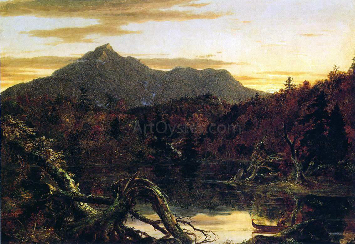  Thomas Cole Autumn Twilight: View of Copway Peak (also known as Mount Chocorua, New Hampshire) - Hand Painted Oil Painting