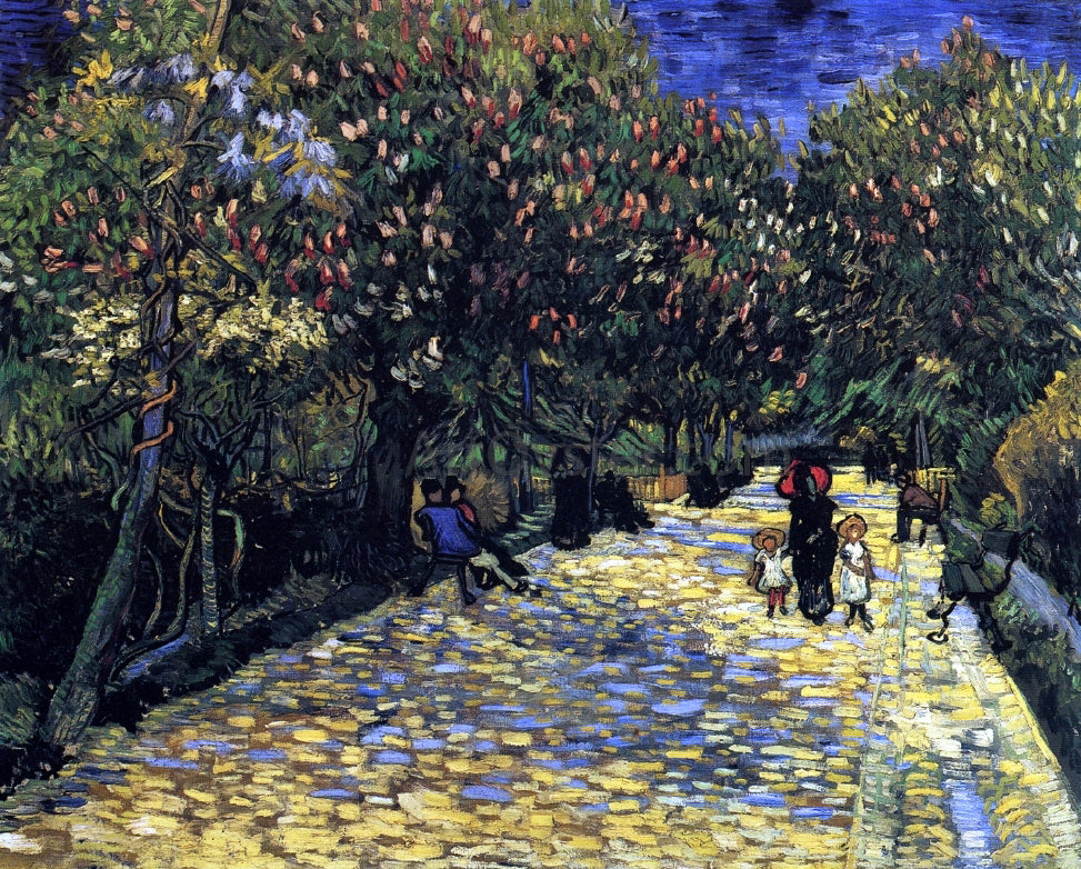  Vincent Van Gogh Avenue with Flowering Chestnut Trees - Hand Painted Oil Painting