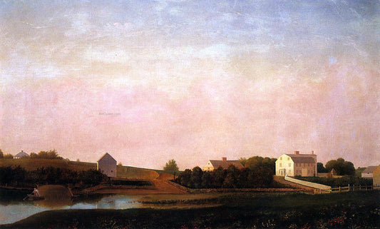  Fitz Hugh Lane The Babson and Ellery Houses, Gloucester - Hand Painted Oil Painting