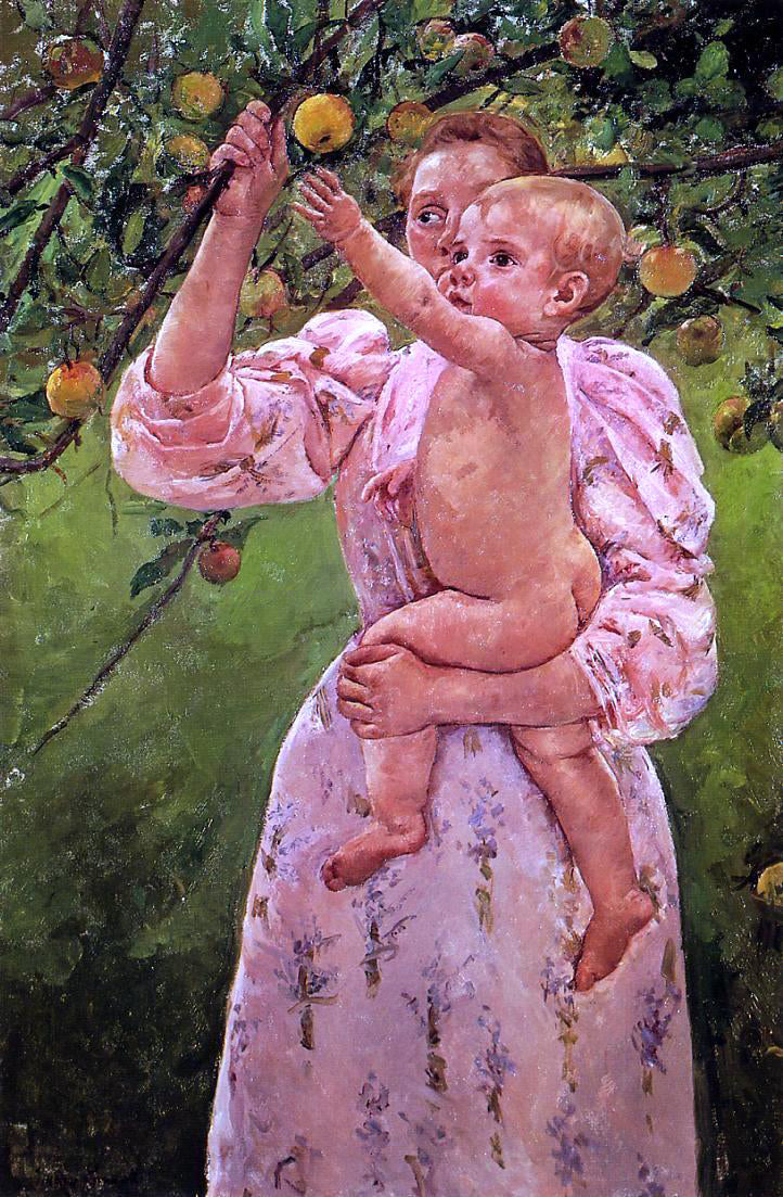  Mary Cassatt Baby Reaching for an Apple (also known as Child Picking Fruit) - Hand Painted Oil Painting