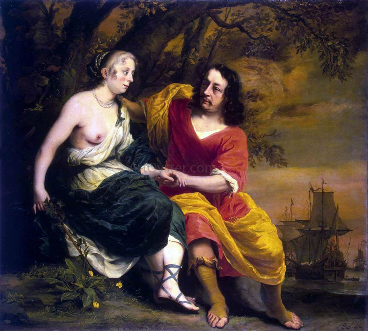  Ferdinand Bol Bacchus and Ariadne - Hand Painted Oil Painting