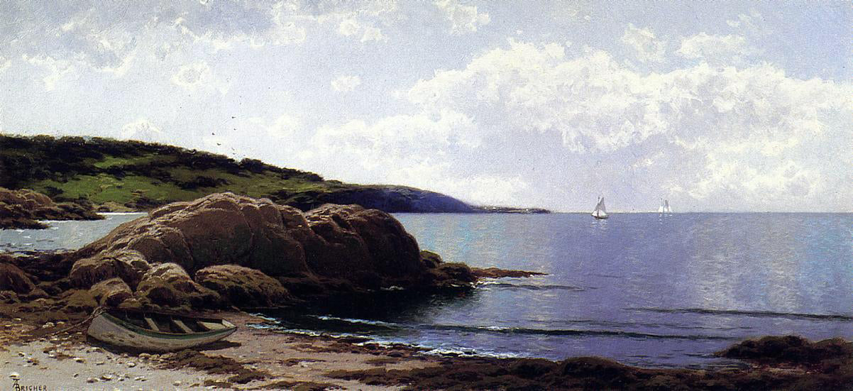  Alfred Thompson Bricher Baily's Island, Maine - Hand Painted Oil Painting