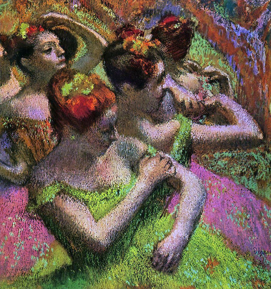  Edgar Degas Ballerinas Adjusting Their Dresses - Hand Painted Oil Painting