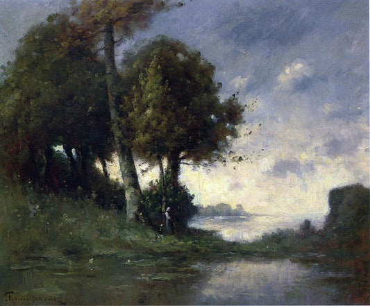  Paul Desire Trouillebert Banks of the Marne, Near Angers - Hand Painted Oil Painting