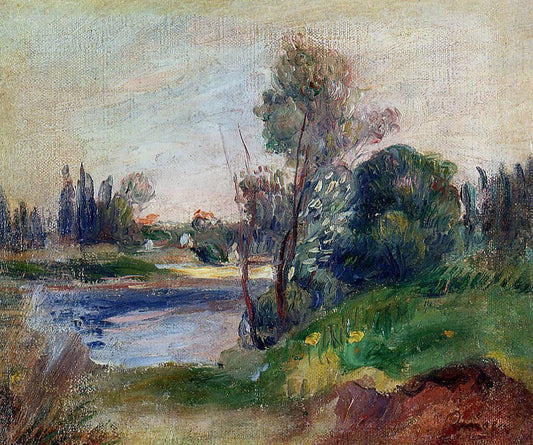  Pierre Auguste Renoir Banks of the River - Hand Painted Oil Painting