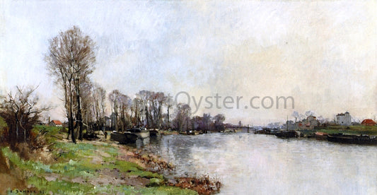  Pierre-Emmanuel Damoye Banks of the River - Hand Painted Oil Painting