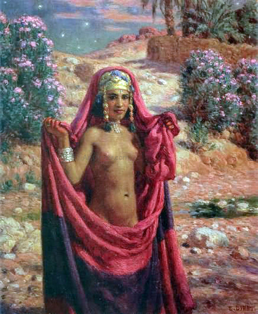  Etienne Dinet A Bather by Moonlight - Hand Painted Oil Painting