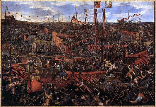  Domenico Robusti Battle of Salvore - Hand Painted Oil Painting