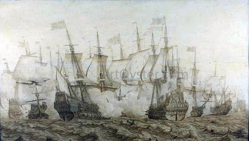  Heerman Witmont Battle of the Gabbard - Hand Painted Oil Painting