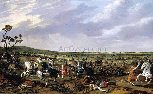  Esaias Van de Velde Battle Scene in an Open Landscape - Hand Painted Oil Painting