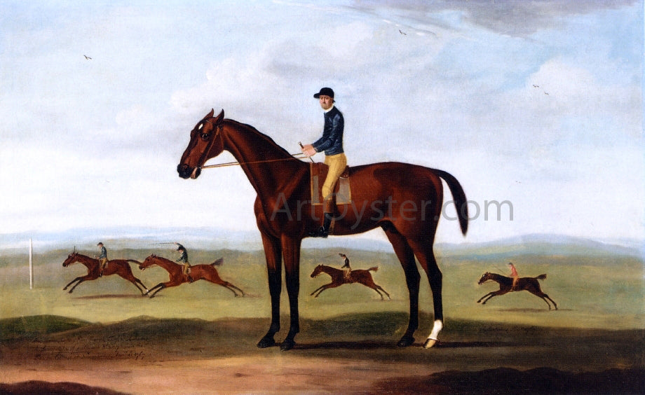 Francis Sartorius Bay Melton with Jockey Up, Bay Melton Beating King Herod, Turf and Ascham in a Sweepstake Race Beyond - Hand Painted Oil Painting