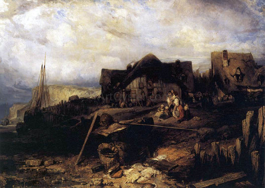  Eugene Isabey Beach at Low Tide - Hand Painted Oil Painting