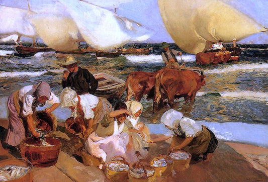  Joaquin Sorolla Y Bastida Beach at Valencia (also known as Afternoon Sun) - Hand Painted Oil Painting