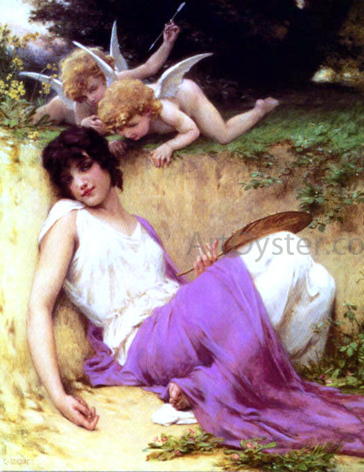  Guillaume Seignac Beautiful Girl Angel - Hand Painted Oil Painting