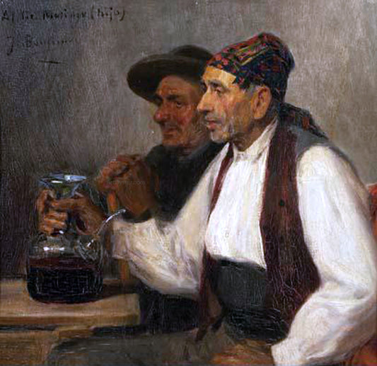  Jose Benlliure Y Gil Bebedores en la taberna - Hand Painted Oil Painting