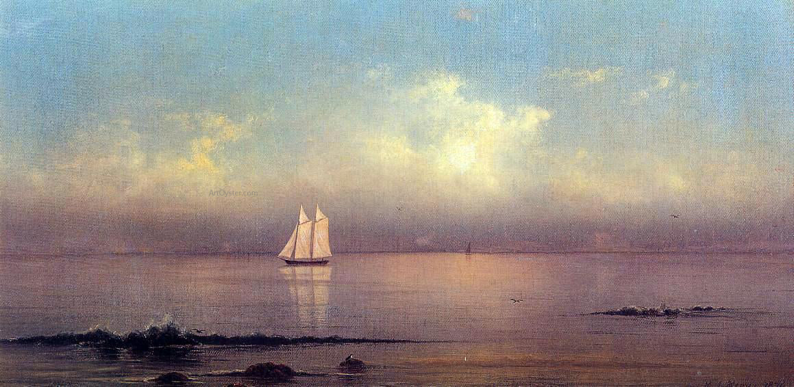  Martin Johnson Heade Becalmed, Long Island Sound - Hand Painted Oil Painting