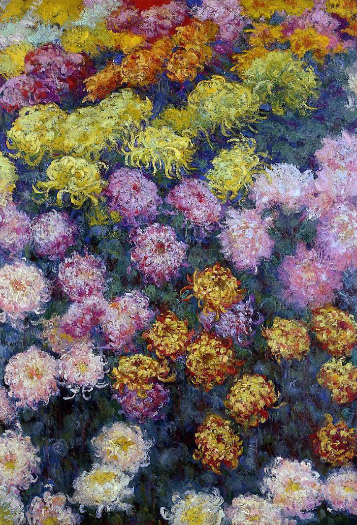  Claude Oscar Monet Bed of Chrysanthemums - Hand Painted Oil Painting