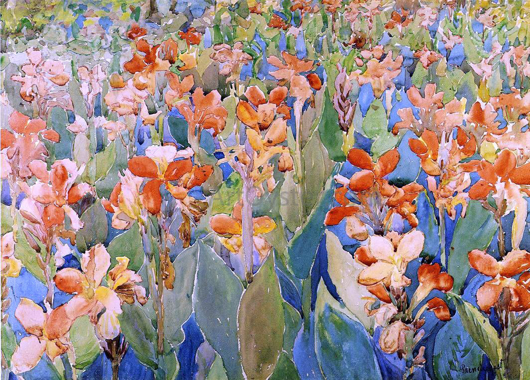  Maurice Prendergast Bed of Flowers (also known as Cannas or The Garden) - Hand Painted Oil Painting