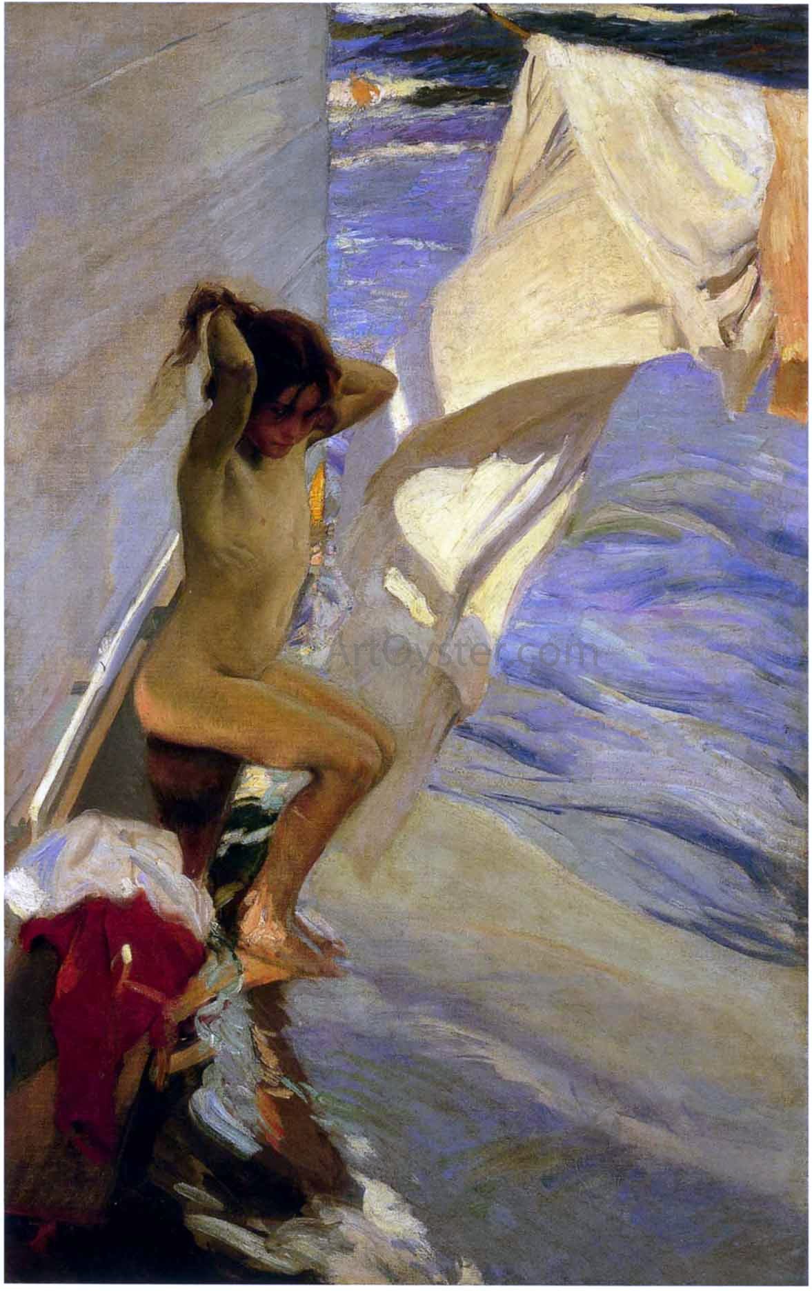  Joaquin Sorolla Y Bastida Before the Bath - Hand Painted Oil Painting