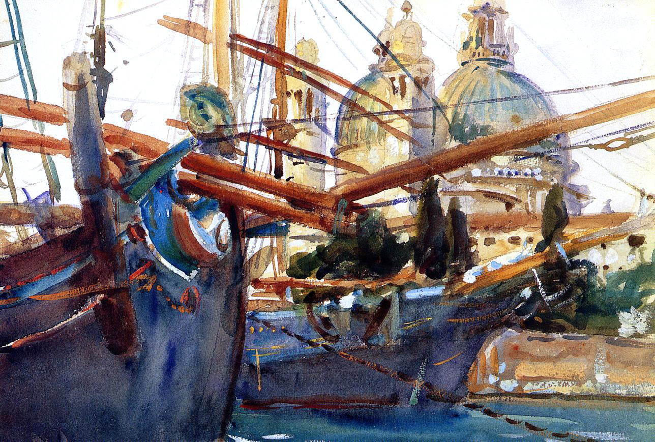  John Singer Sargent Behind the Salute - Hand Painted Oil Painting