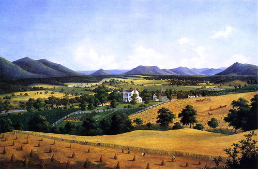  Edward Beyer Bellevue, The Lewis Homestead, Salem, Virginia - Hand Painted Oil Painting