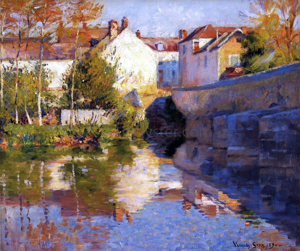 Robert Vonnoh Beside the River (Grez) - Hand Painted Oil Painting