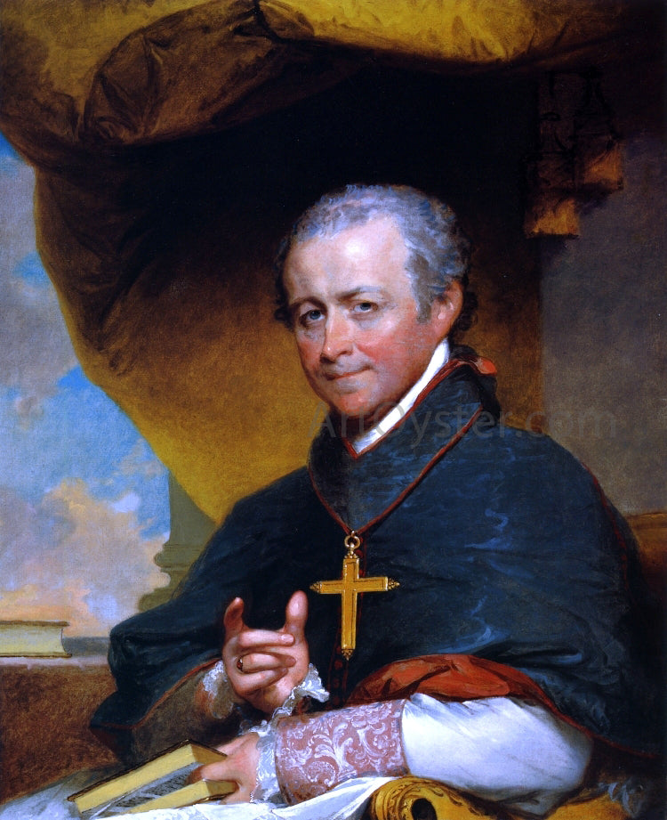  Gilbert Stuart Bishop Jean-Louis Anne Magdelaine Lefebvre de Cheverus - Hand Painted Oil Painting
