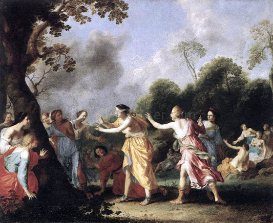  Dirck Van der Lisse Blind Man's Buff - Hand Painted Oil Painting