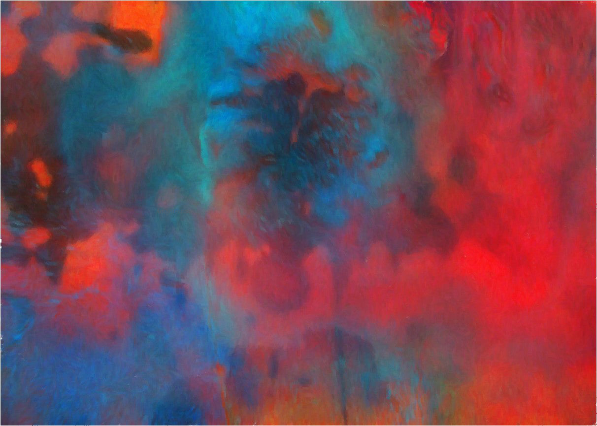  Our Original Collection Blue and Red with Hint of Orange - Hand Painted Oil Painting