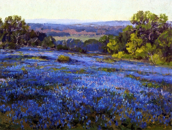  Julian Onderdonk Bluebonnets, Late Afternoon, North of San Antonio - Hand Painted Oil Painting