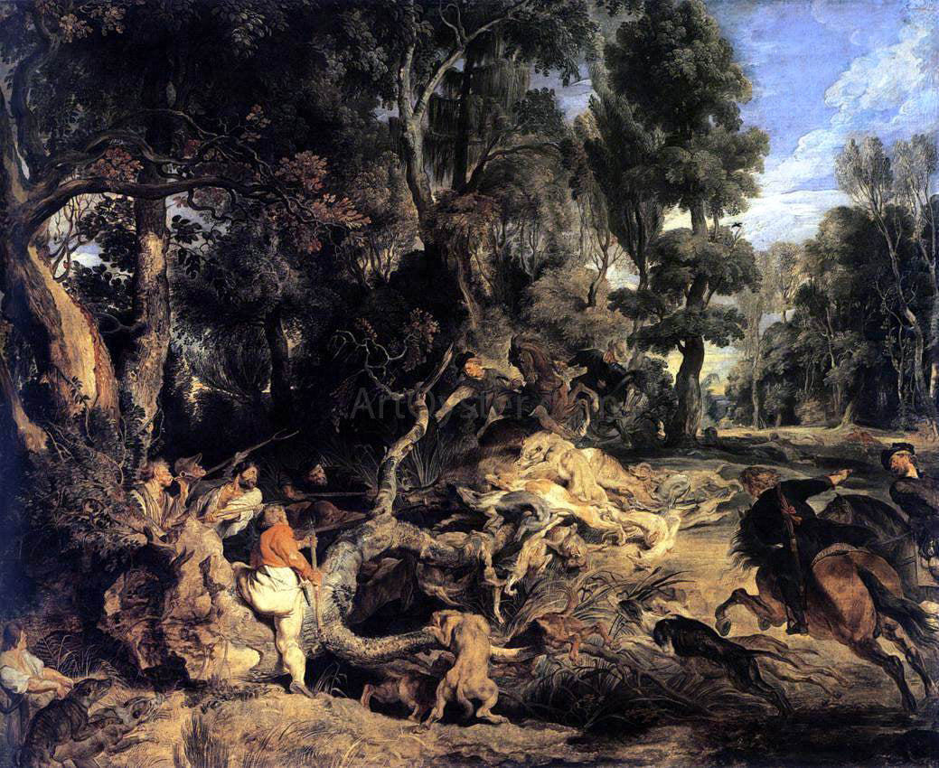  Peter Paul Rubens Boar Hunt - Hand Painted Oil Painting