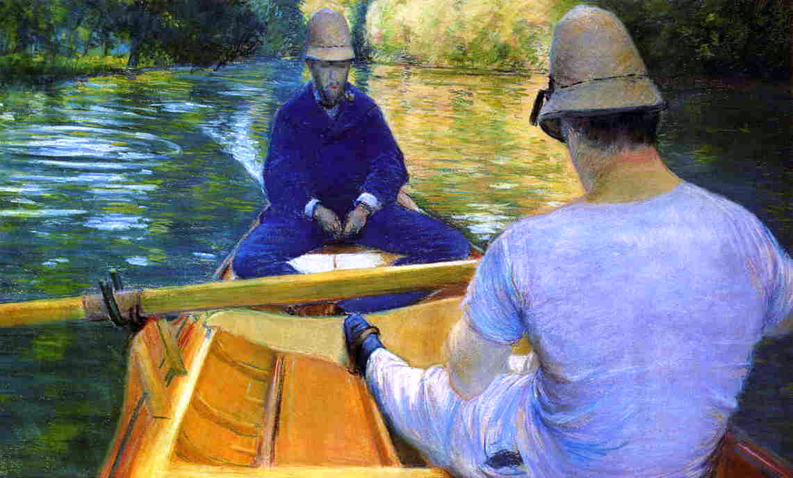  Gustave Caillebotte Boaters on the Yerres - Hand Painted Oil Painting