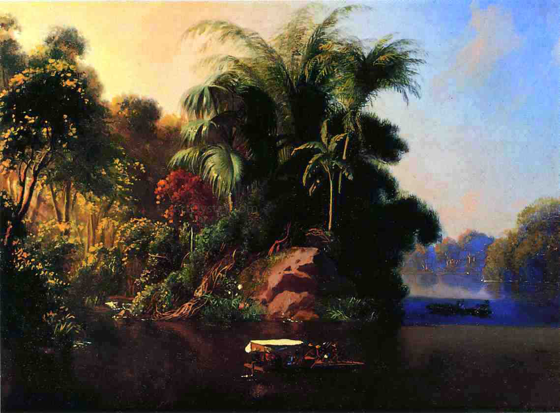  Charles Christian Nahl Boating on The Changres River - Hand Painted Oil Painting