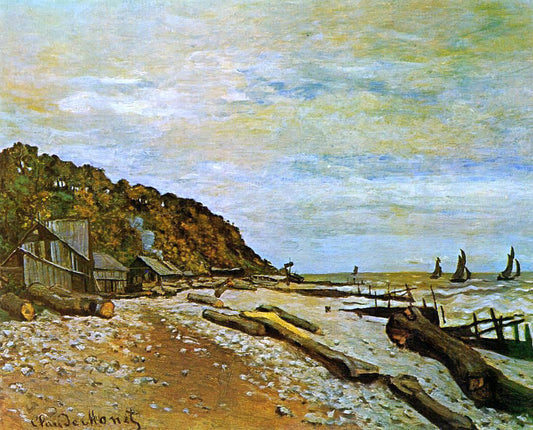  Claude Oscar Monet Boatyard near Honfleur - Hand Painted Oil Painting
