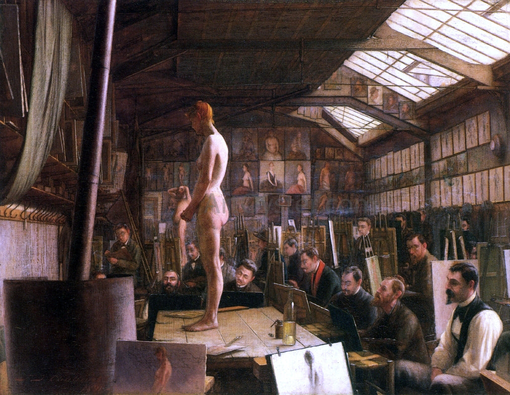  Jefferson David Chalfant Bouguereau's Atelier at the Acadeemie Julian, Paris - Hand Painted Oil Painting